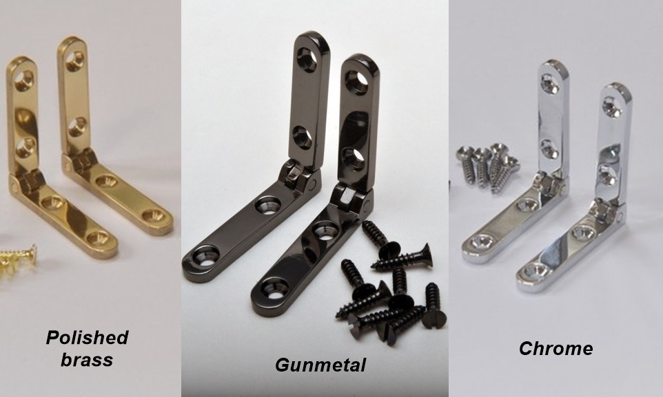 Premium Solid Brass Side Rail Hinges (pair) prokraft